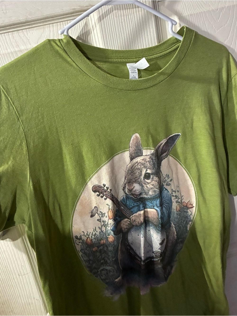 Green Rabbit Banjo Graphic Tee - Picture 3 of 5